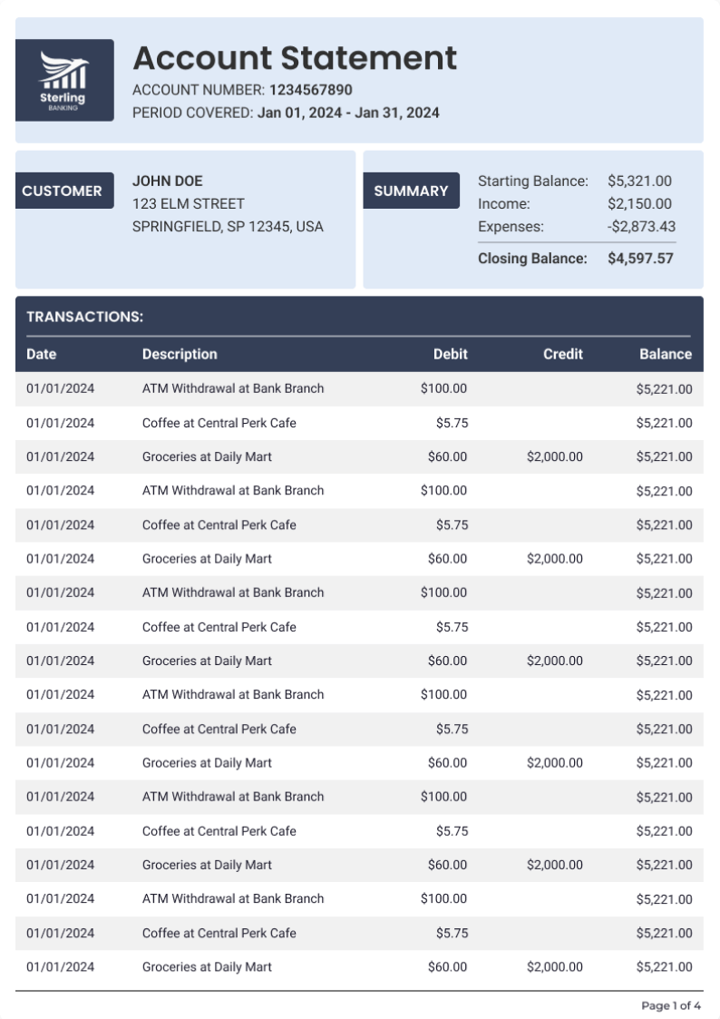 Invoice version 1