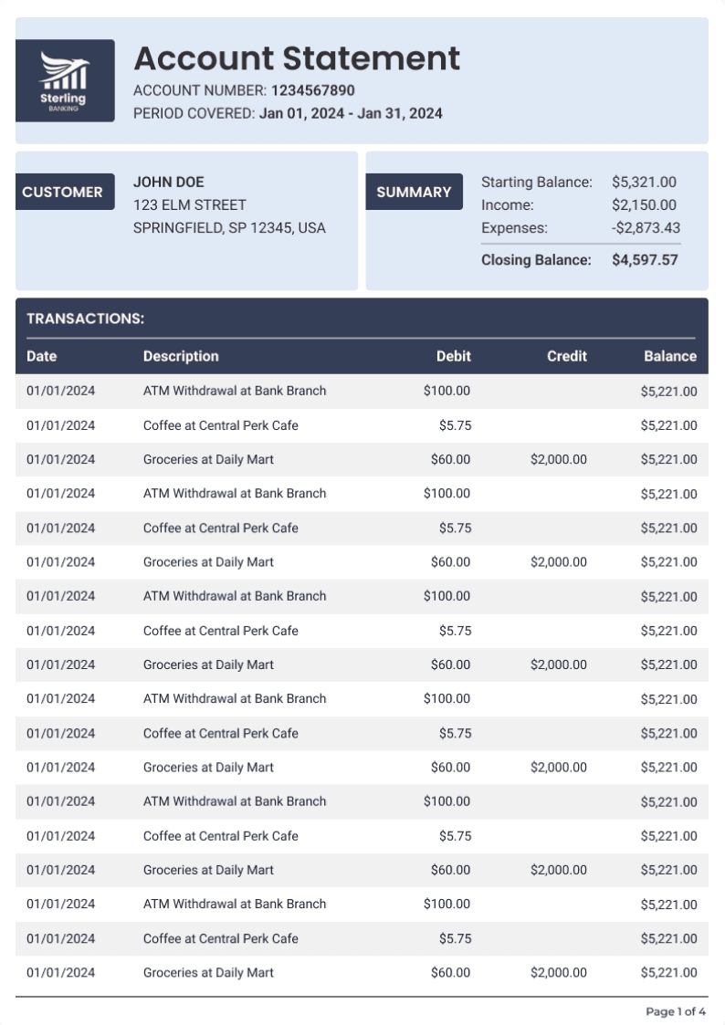 Invoice version 1