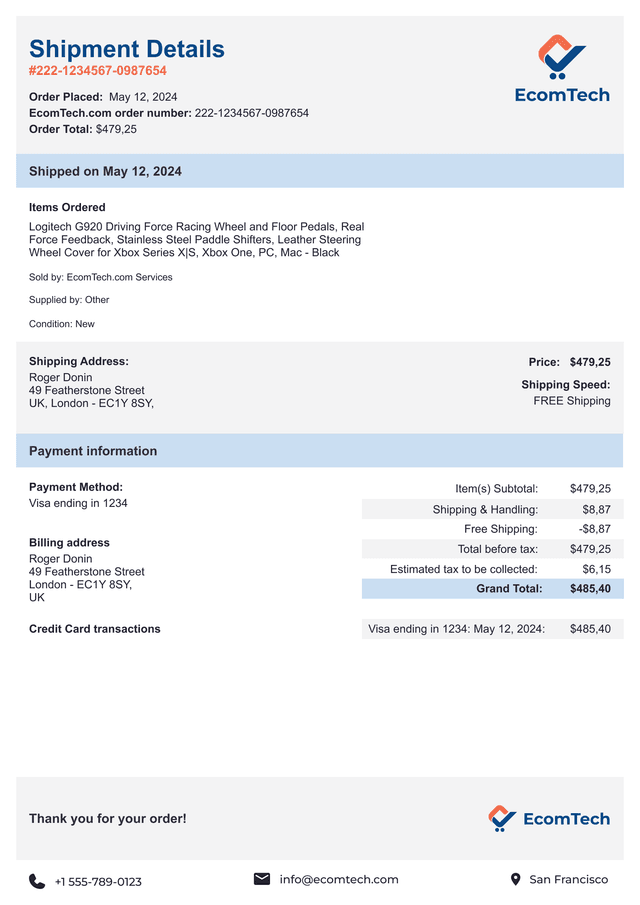Invoice version 1