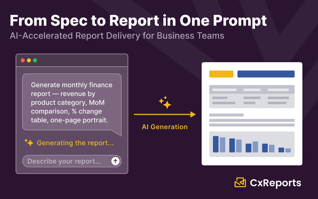 From Spec to Report in One Prompt: AI-Accelerated Report Delivery for Business Teams