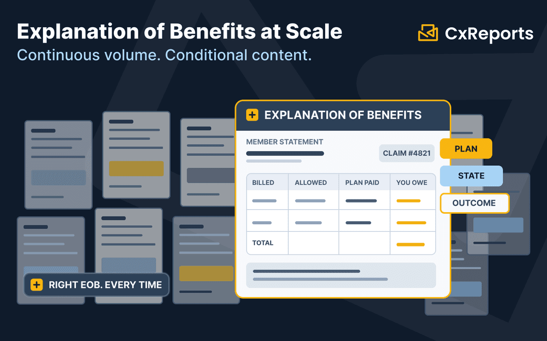 Explanation of Benefits and Claims Statements: The Document Volume Problem in Healthcare Payers