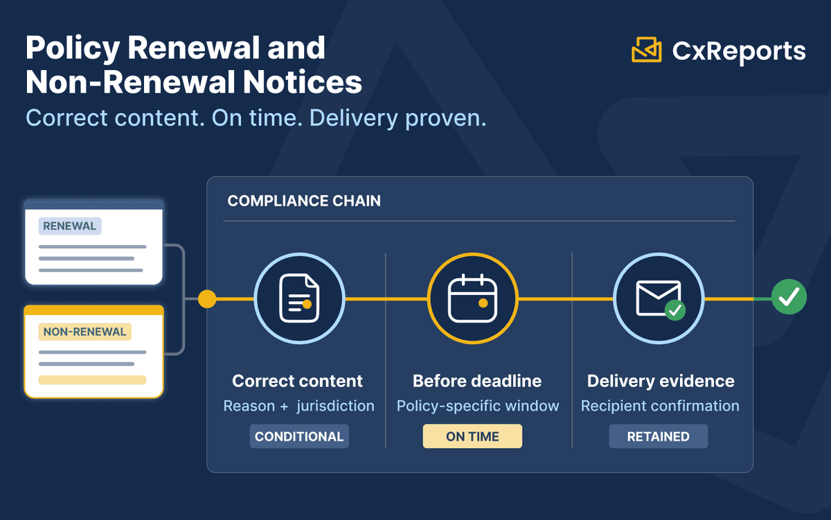 Policy Renewal and Non-Renewal Notices: The Compliance Documents Insurers Can't Miss