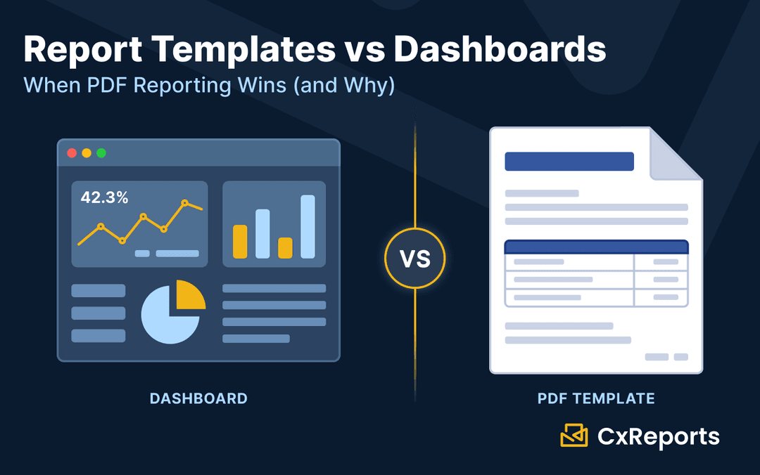 Report Templates vs Dashboards: When PDF Reporting Wins (and Why)