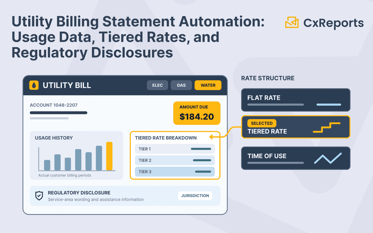 Utility Billing Statement Automation: Usage Data, Tiered Rates, and Regulatory Disclosures