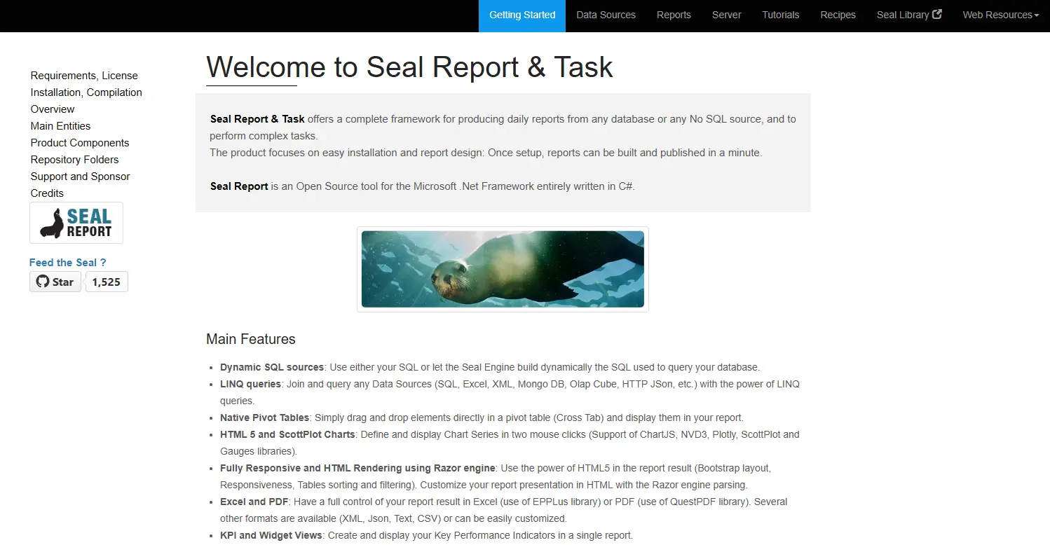 Seal Report website