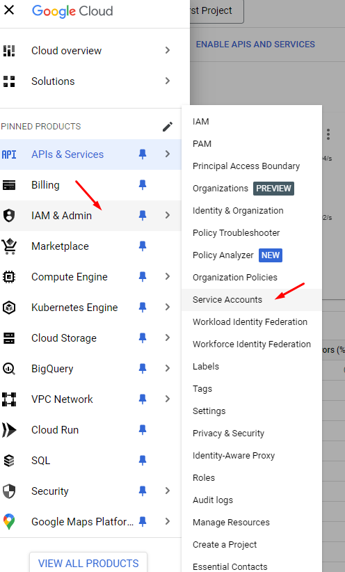 Locate Service Accounts