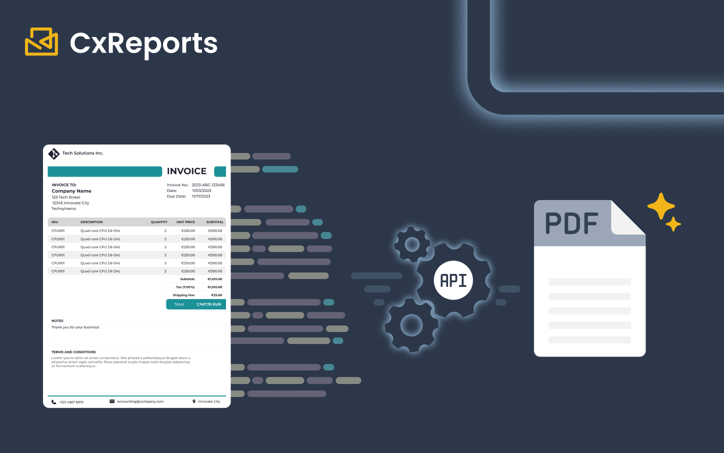 Illustration representing HTML to pdf converting