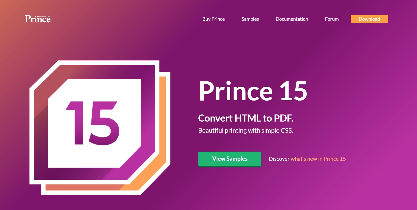 Prince XML website