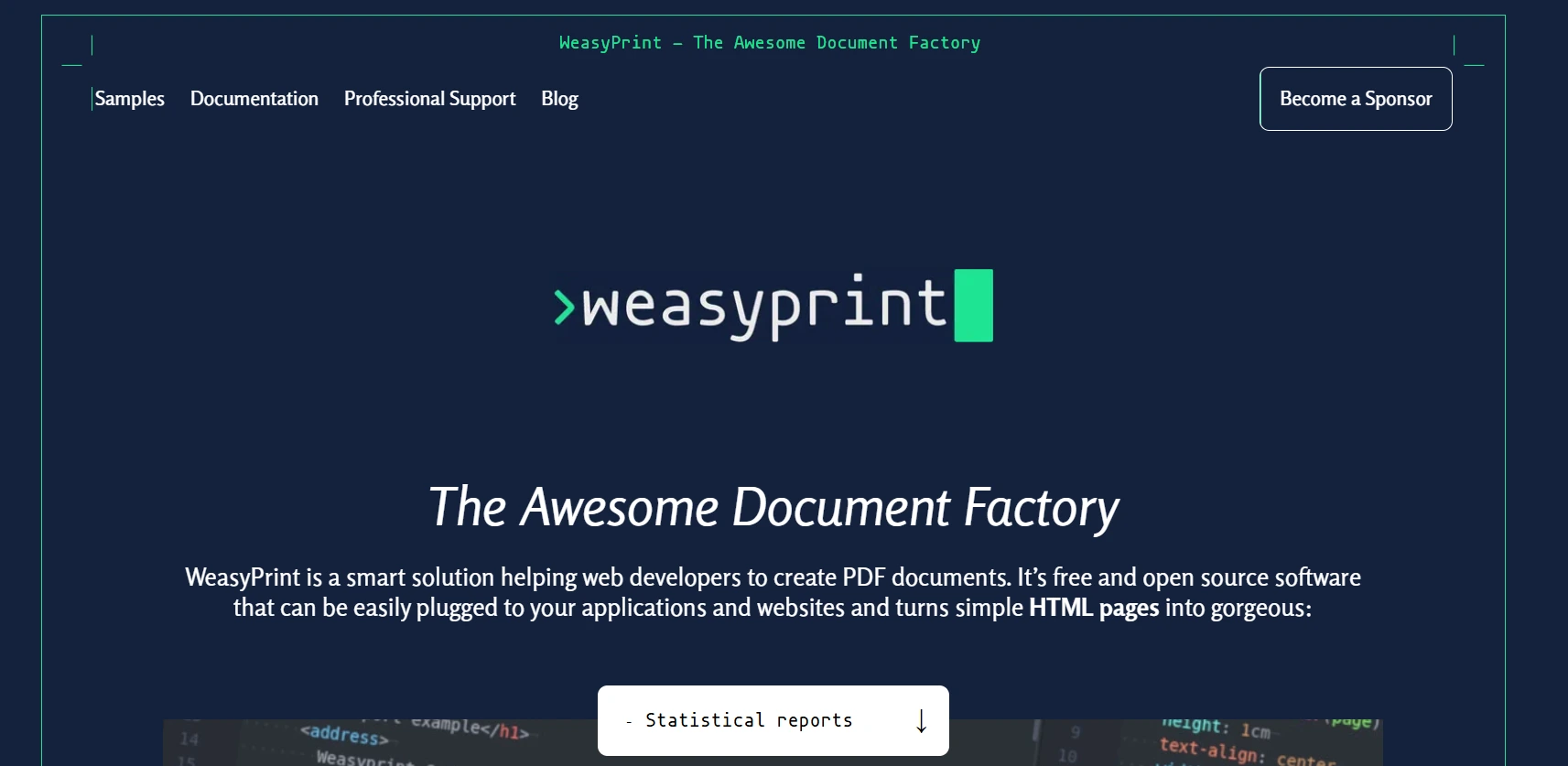 WeasyPrint website